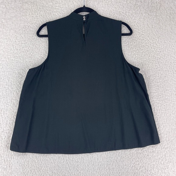 J. Jill Solid Black‎ Mock Neck Tank Top Womens Sleeveless Rayon Size L Petite - Picture 9 of 11